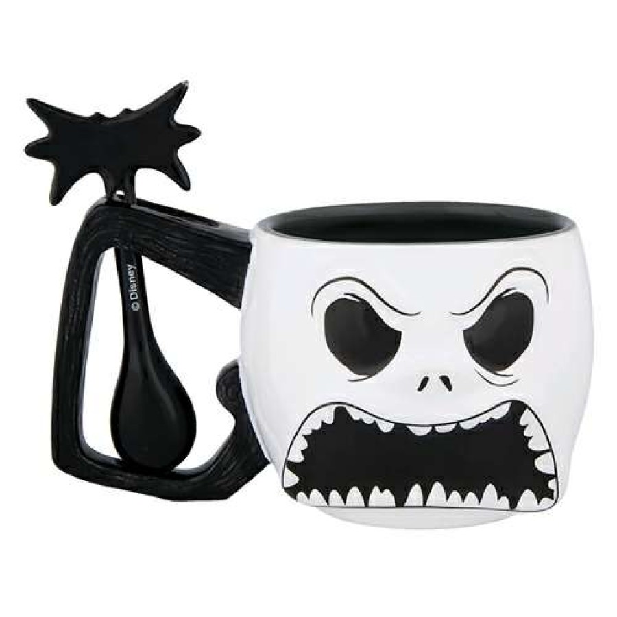 Home & Decor * | Bestsellers Disney Coffee Cup & Spoon Set Jack Skellington