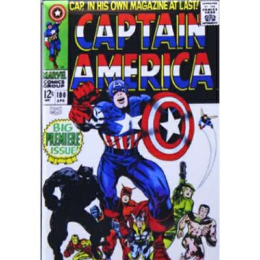 Home & Decor * | Disney Wall Magnet Marvel Captain America Comic Closeout Sale