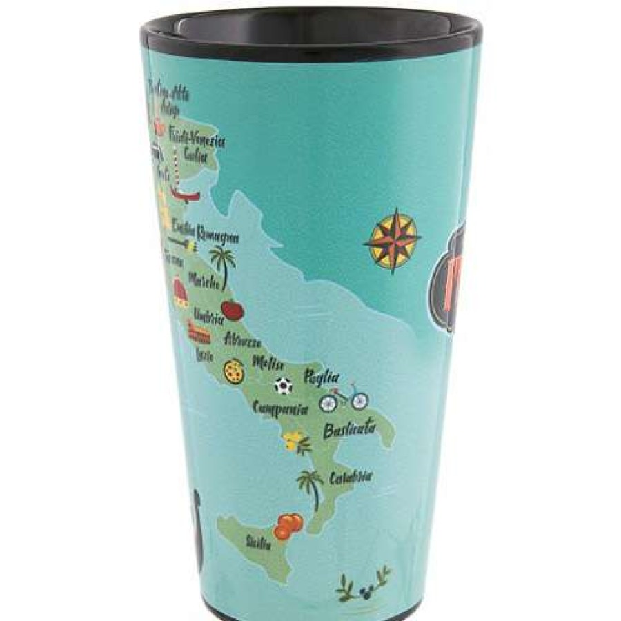 Home & Decor * | Disney Coffee Cup Epcot Italy Map Latte Mug New