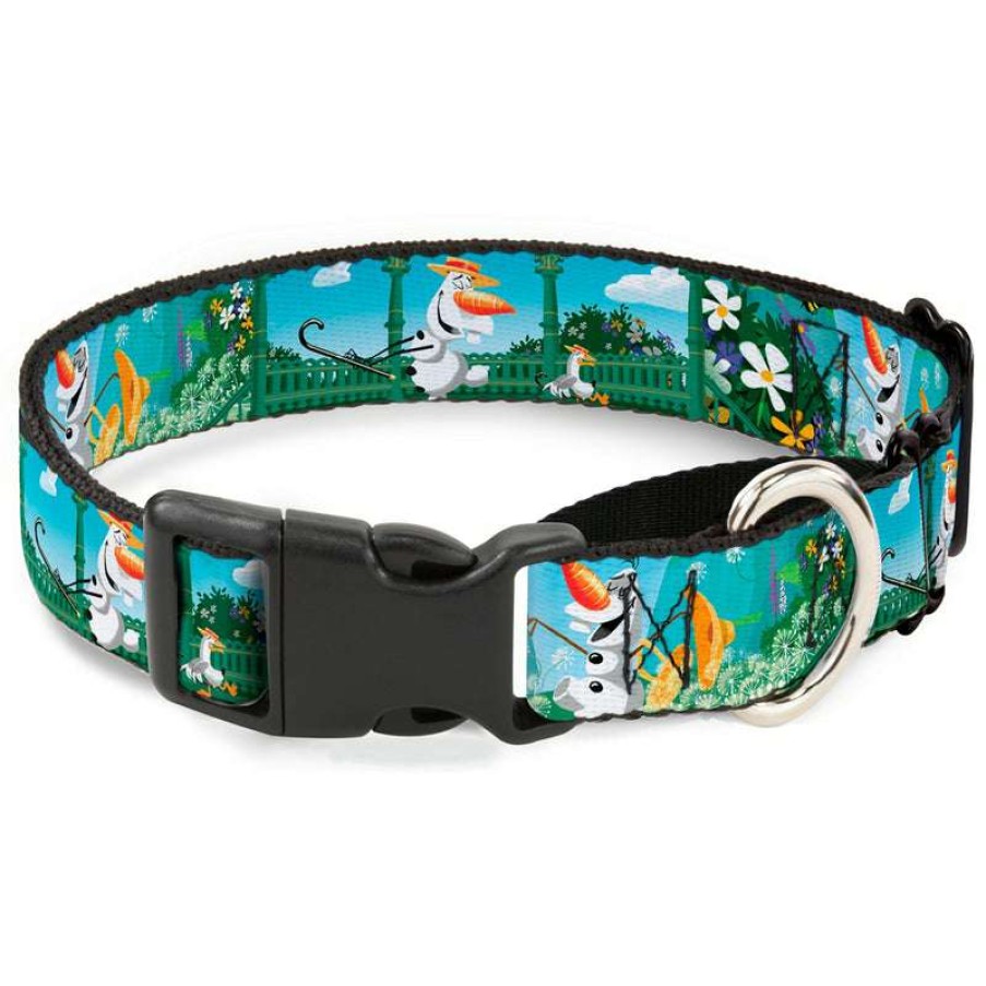 Home & Decor * | Disney Designer Martingale Dog Collar Olaf Garden Scene Clearance Sale