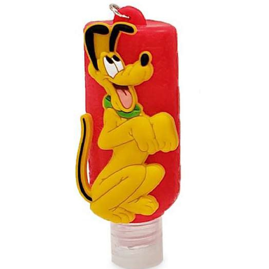 Home & Decor * | Disney Parks Hand Sanitizer Keychain Pluto Full Body Red Classical