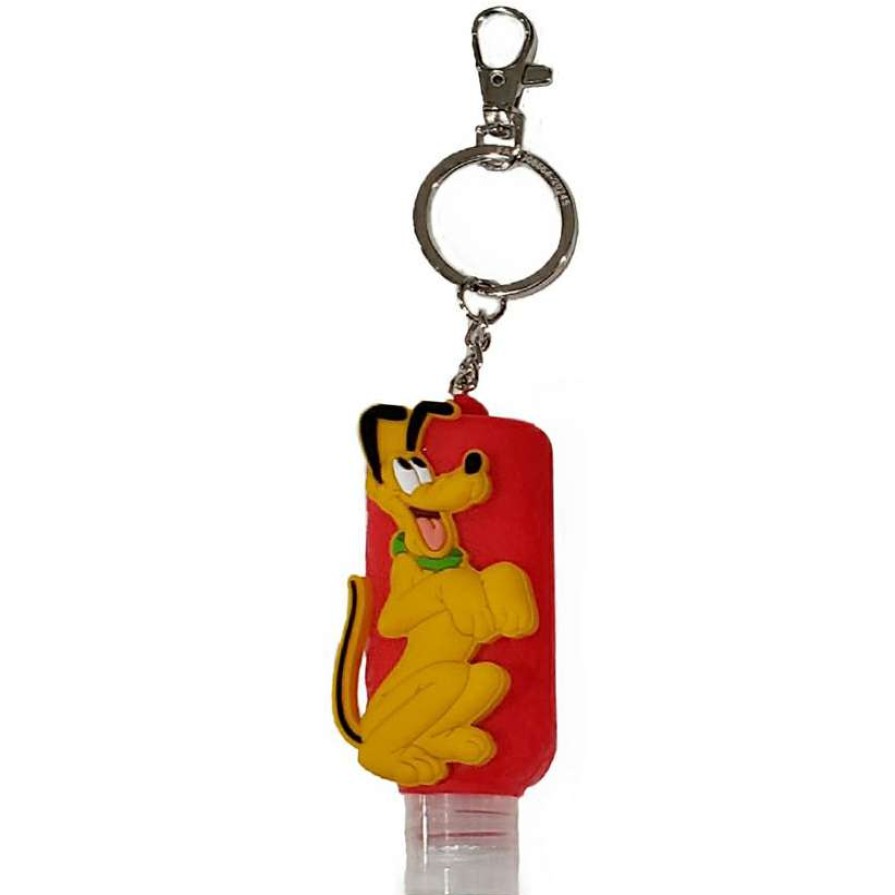 Home & Decor * | Disney Parks Hand Sanitizer Keychain Pluto Full Body Red Classical