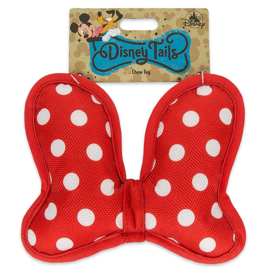 Home & Decor * | Flash Sale Disney Tails Pet Toy Minnie Bow Squeaky Pet Chew Toy