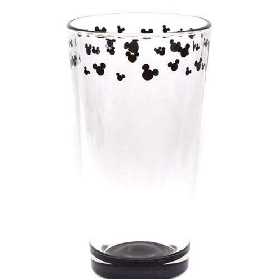 Home & Decor * | Hot Sell Disney Tumbler Glass Mickey Mouse Icon Black