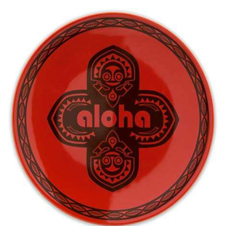 Home & Decor * | Best Sale Disney Dessert Plate Adventureland Aloha Plate 7" Red