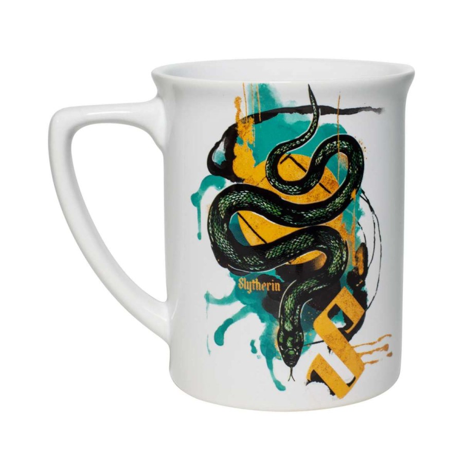 Home & Decor * | Featured Disney Universal Coffee Cup Mug Slytherin Snake Watercolor