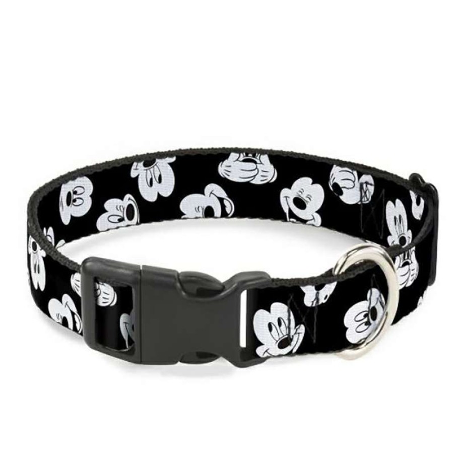 Home & Decor * | Hot Sell Disney Designer Breakaway Pet Collar Mickey Mouse Expressions Monochrome