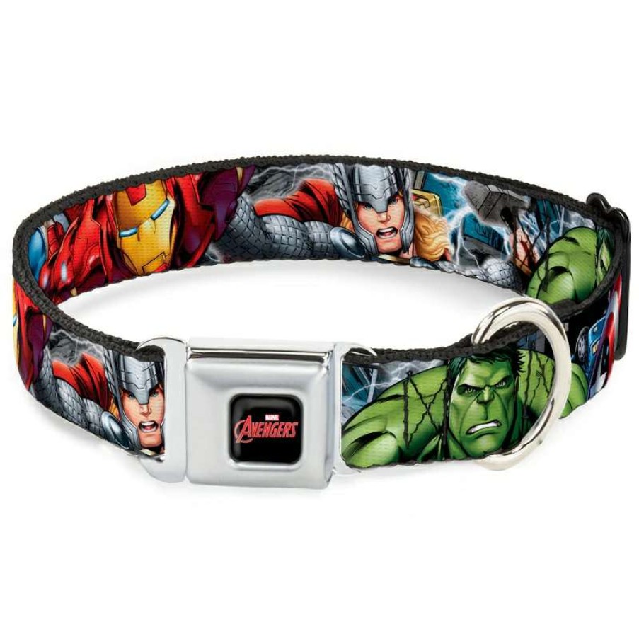 Home & Decor * | Bestsellers Disney Designer Pet Collar Marvel Superhero Poses Close-Up