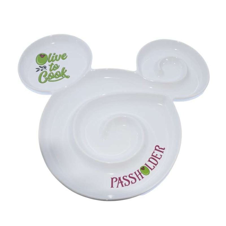 Home & Decor * | Disney Glass Serving Plate Epcot International Food And Wine Festival 2020 Mickey Icon Passholder With Discount