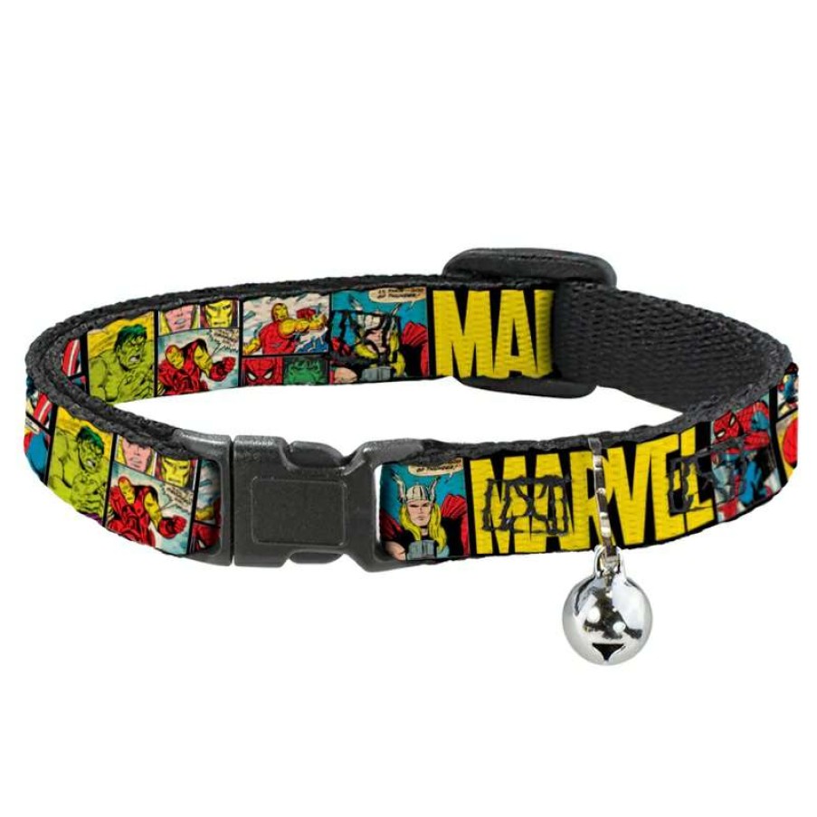 Home & Decor * | Exclusive Disney Designer Cat Collar Marvel Retro Comic Panels