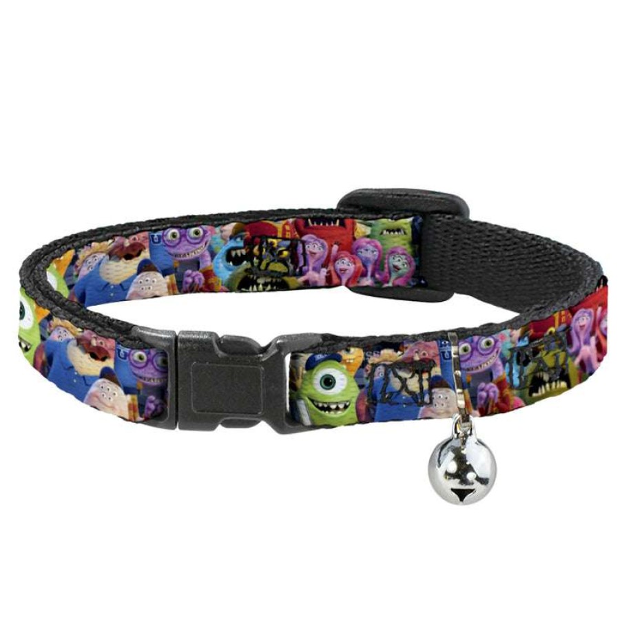 Home & Decor * | Official Disney Designer Cat Collar Monsters University Character Collage