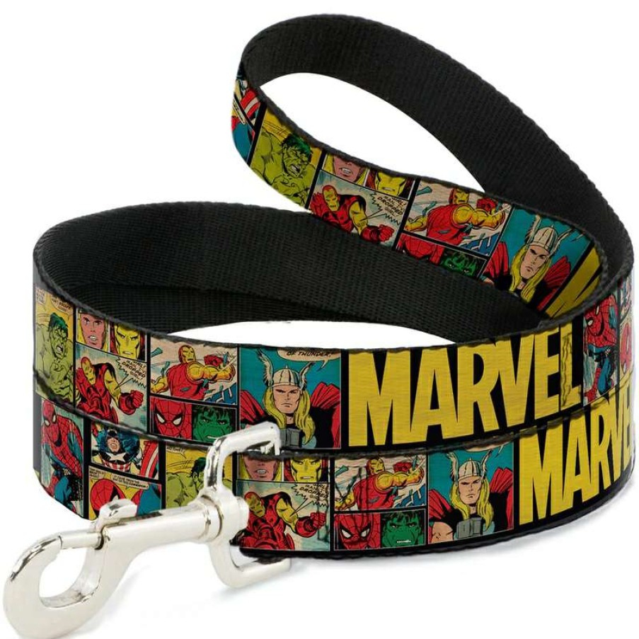 Home & Decor * | Disney Designer Pet Leash Marvel Retro Comic Panels Discount