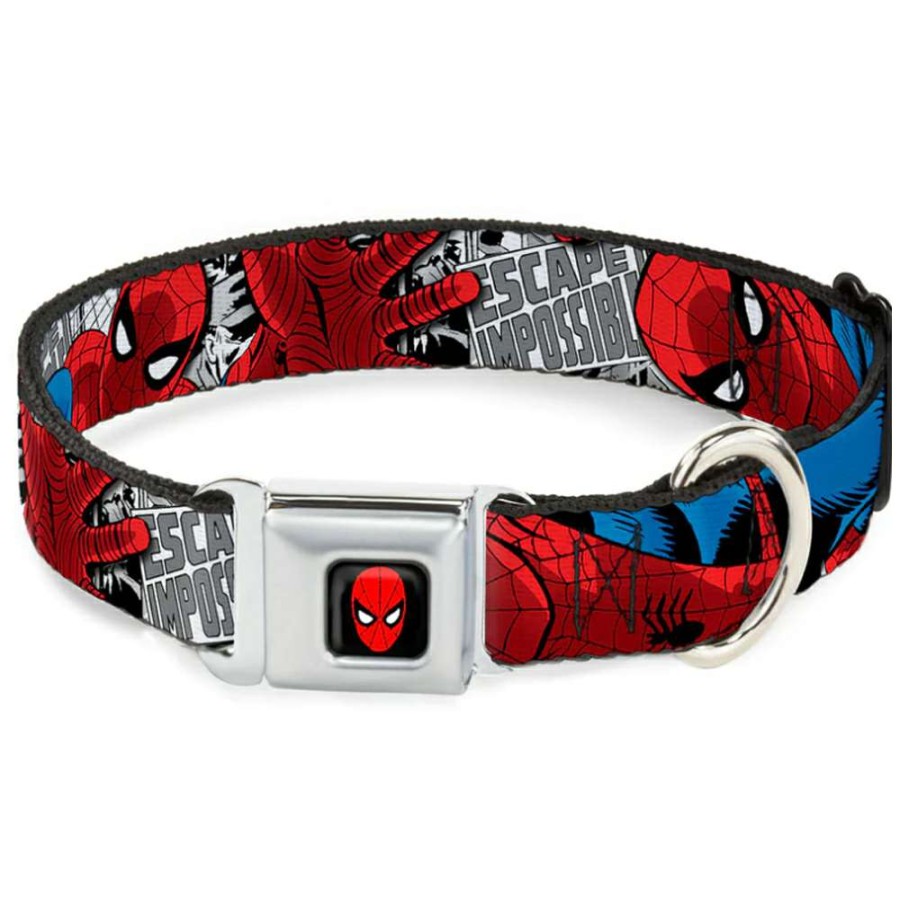 Home & Decor * | With Discount Disney Designer Pet Collar Spiderman Action Escape