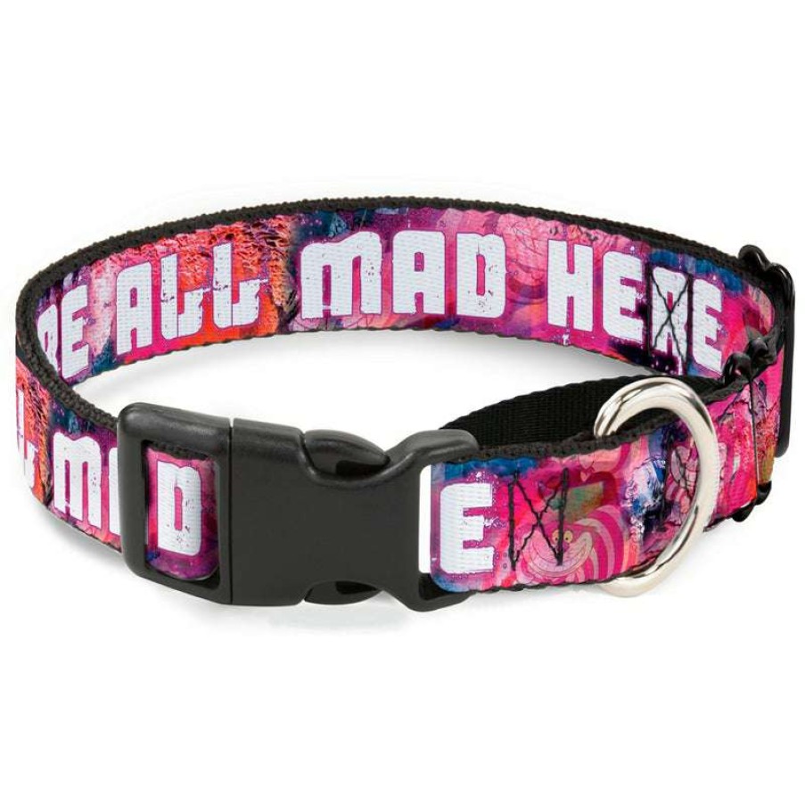 Home & Decor * | Disney Designer Martingale Dog Collar We'Re All Mad Here Best Price