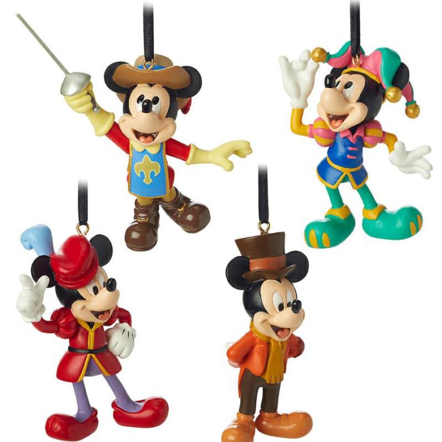 Home & Decor * | Disney Ornament Set Mickey Mouse Through The Years Mini Set #3 4 Pc. Best Quality