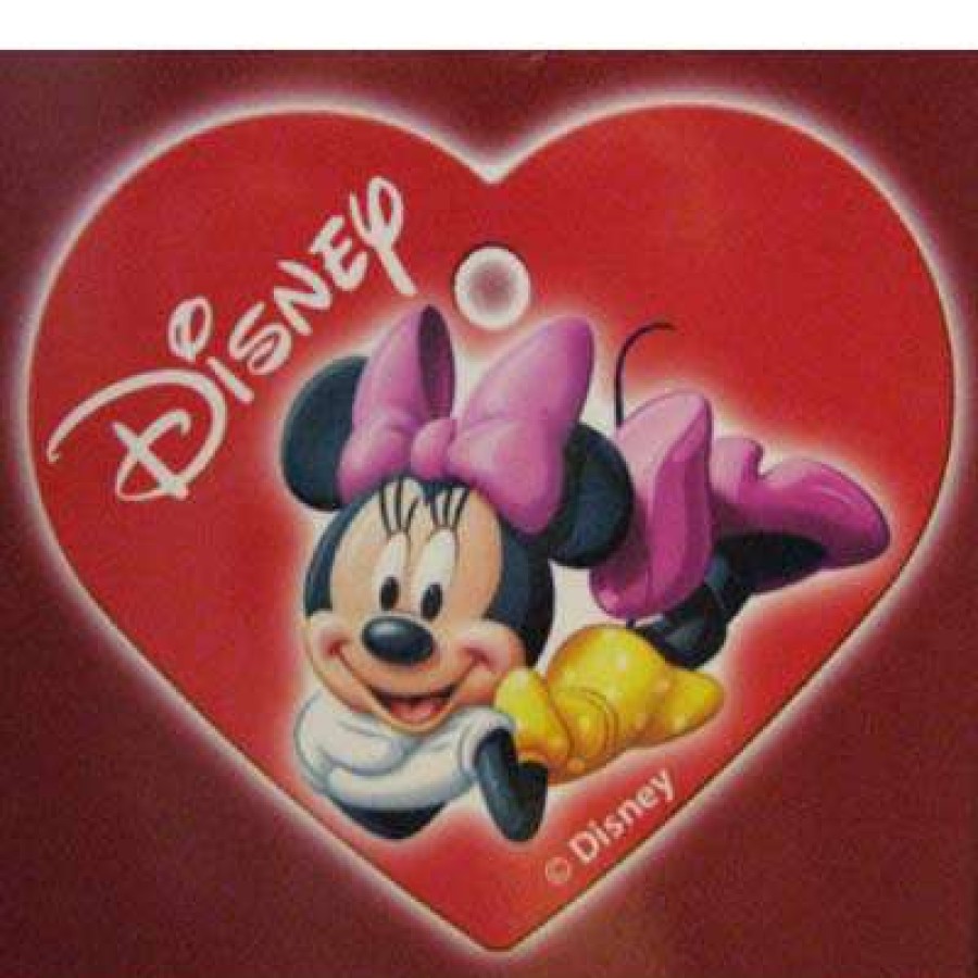 Home & Decor * | 100% Guarantee Disney Engraved Id Tag Minnie Mouse Heart