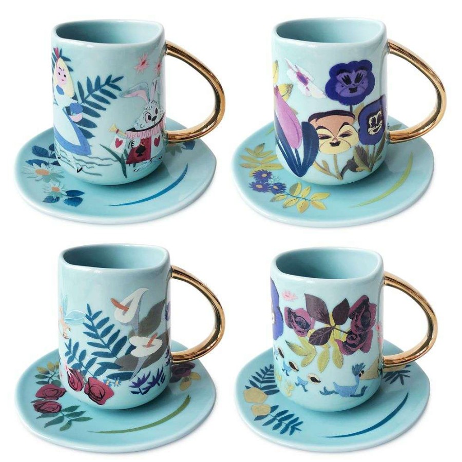 Home & Decor * | Disney Teacup Set Mary Blair Alice In Wonderland Teacup And Saucer Set Best-Selling