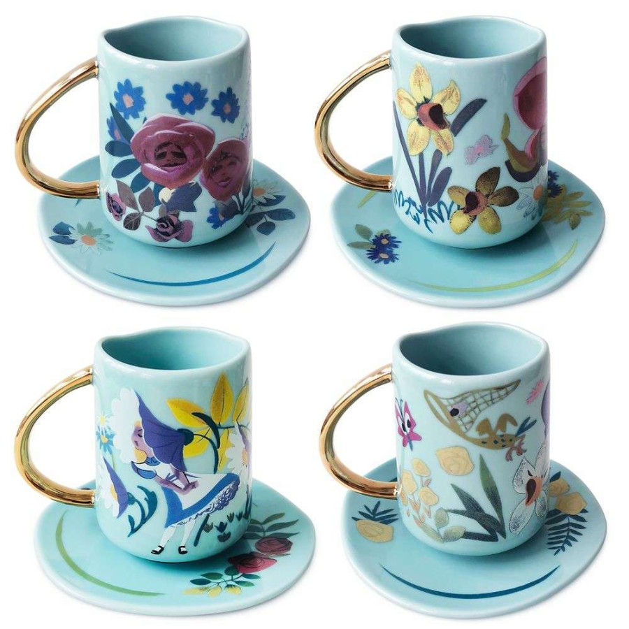 Home & Decor * | Disney Teacup Set Mary Blair Alice In Wonderland Teacup And Saucer Set Best-Selling