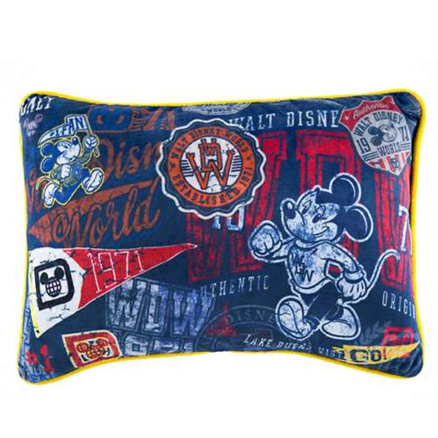 Home & Decor * | Disney Throw Pillow Collegiate Walt World Mickey 71 Pillow Sales