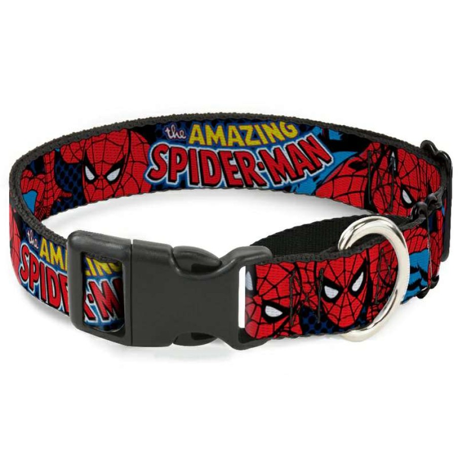 Home & Decor * | Disney Designer Martingale Dog Collar Amazing Spiderman Flash Sale