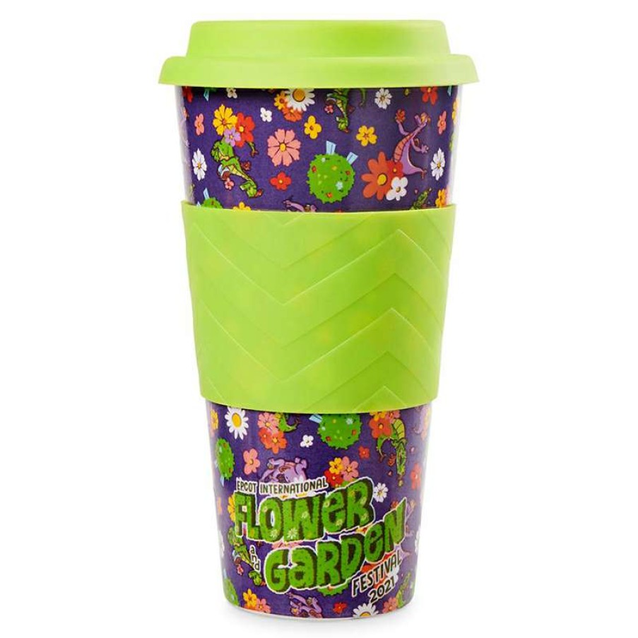 Home & Decor * | Disney Tumbler W/ Lid Epcot Flower And Garden Festival 2021 Figment Hot Sell